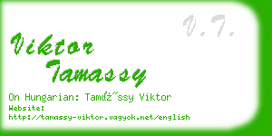 viktor tamassy business card